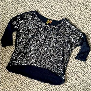 Grey sequin top